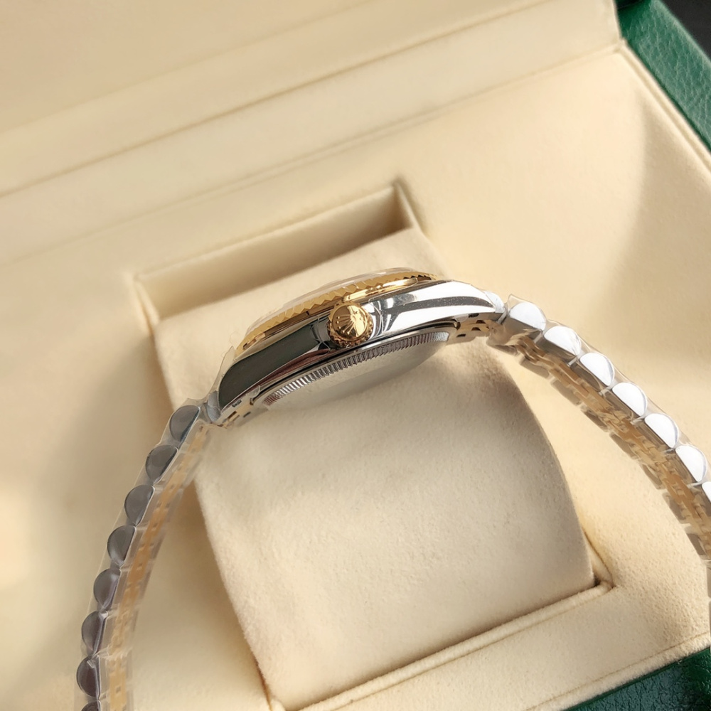 Rolex Datejust Prata/Dourado/Branco