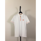 Camiseta Hermès com bordado H e zíper Branco