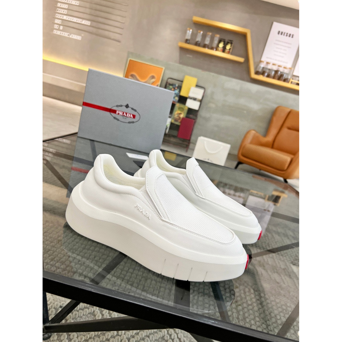 Prada Tênis NoLace Branco