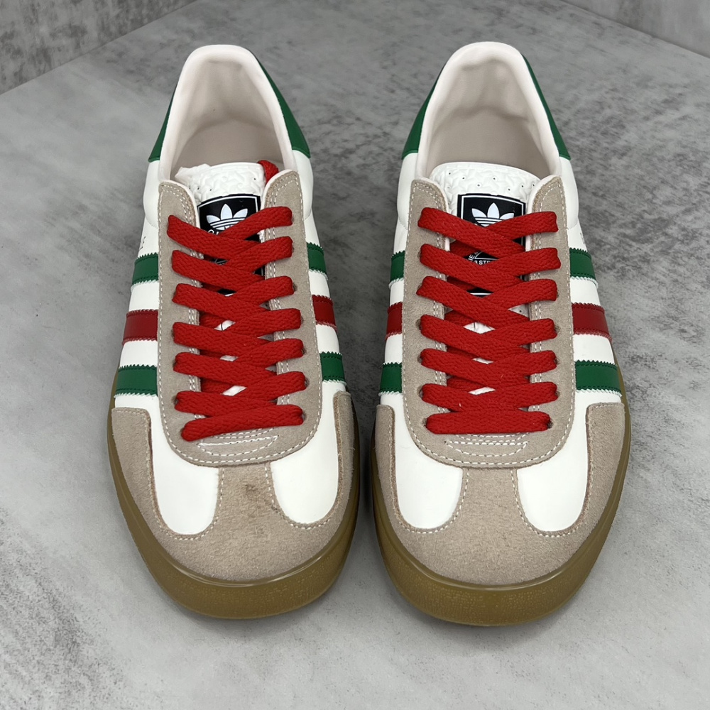Tênis Gucci x Adidas Gazelle Verde/Vermelho/Branco