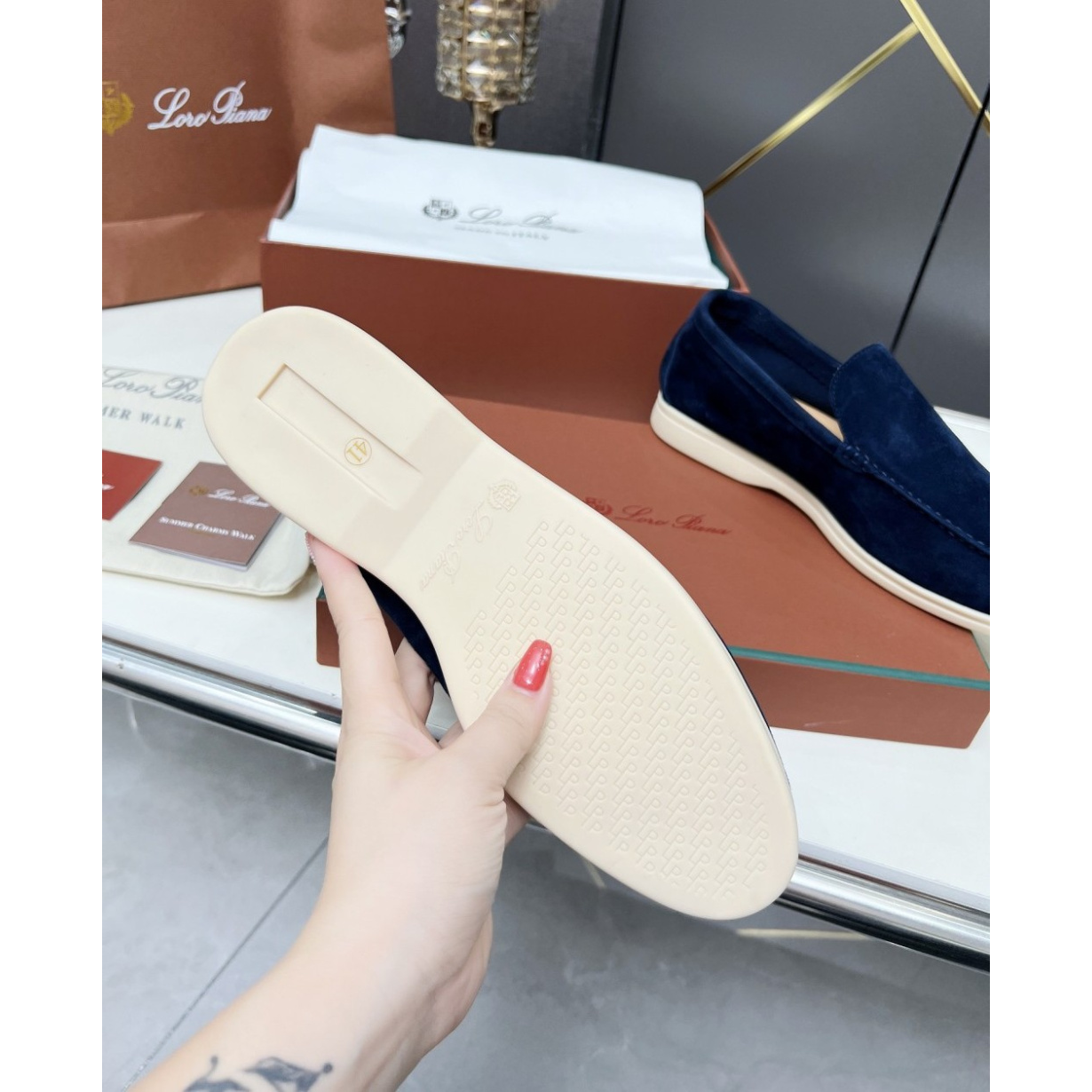 Summer Walk Loro Piana Loafer Azul