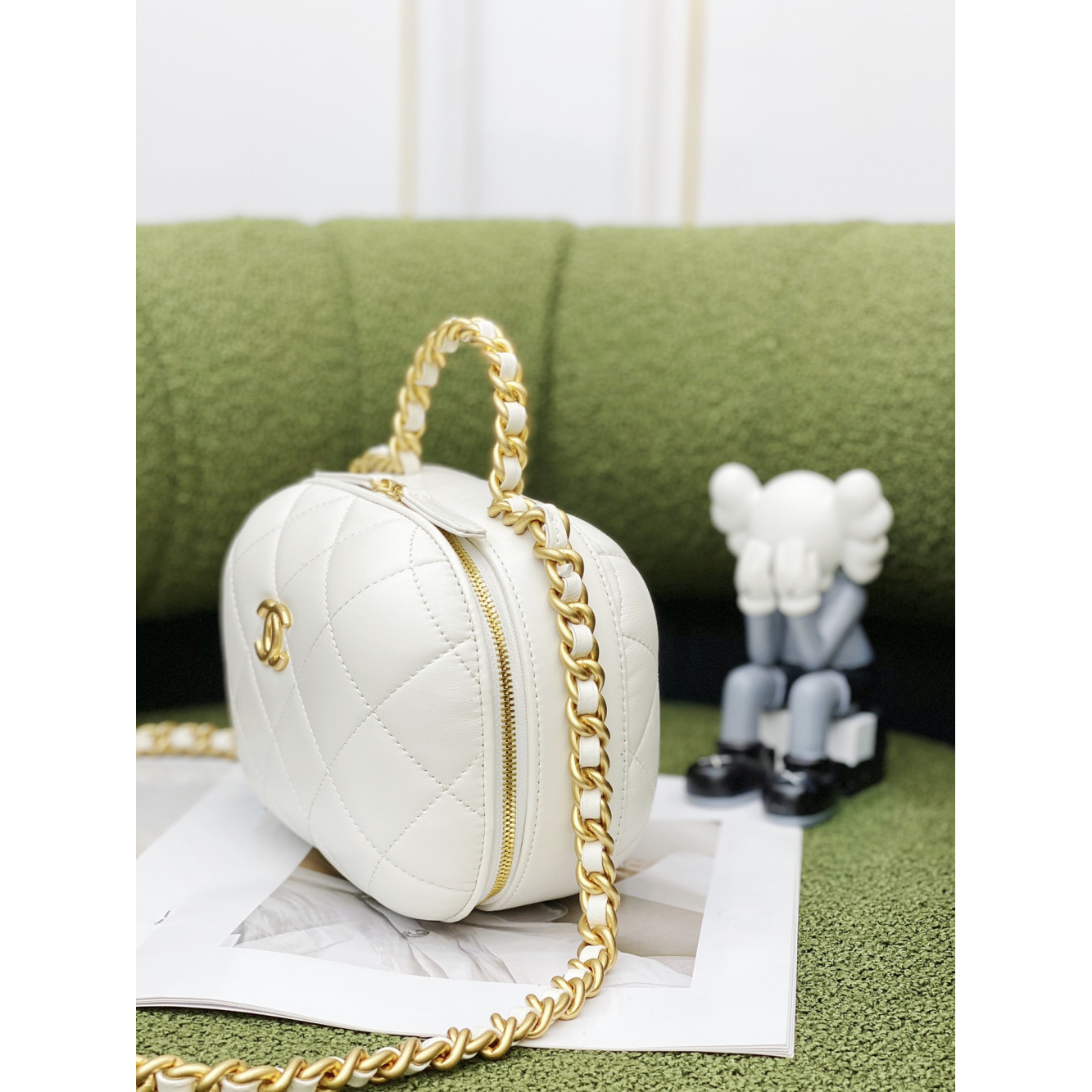 Bolsa Chanel Branca 13.5x16.5x10.5CM