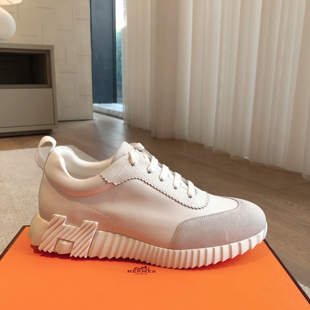 Tênis Hermès Bouncing Off/Cinza Logo Off