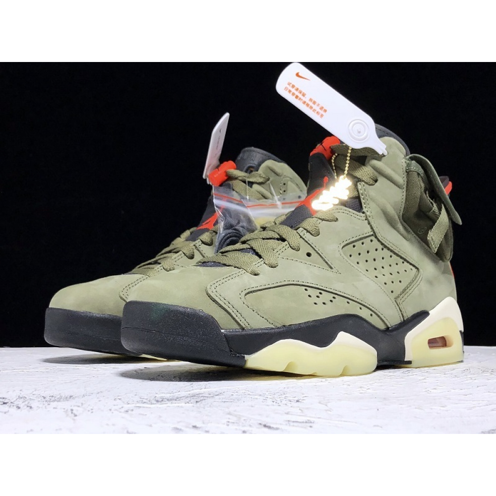 H12 TRAVIS SCOTT X AIR JORDAN 6 MEDIUM OLIVE
