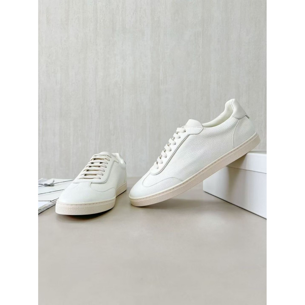 Brunello Cucinelli Tênis em Couro Branco