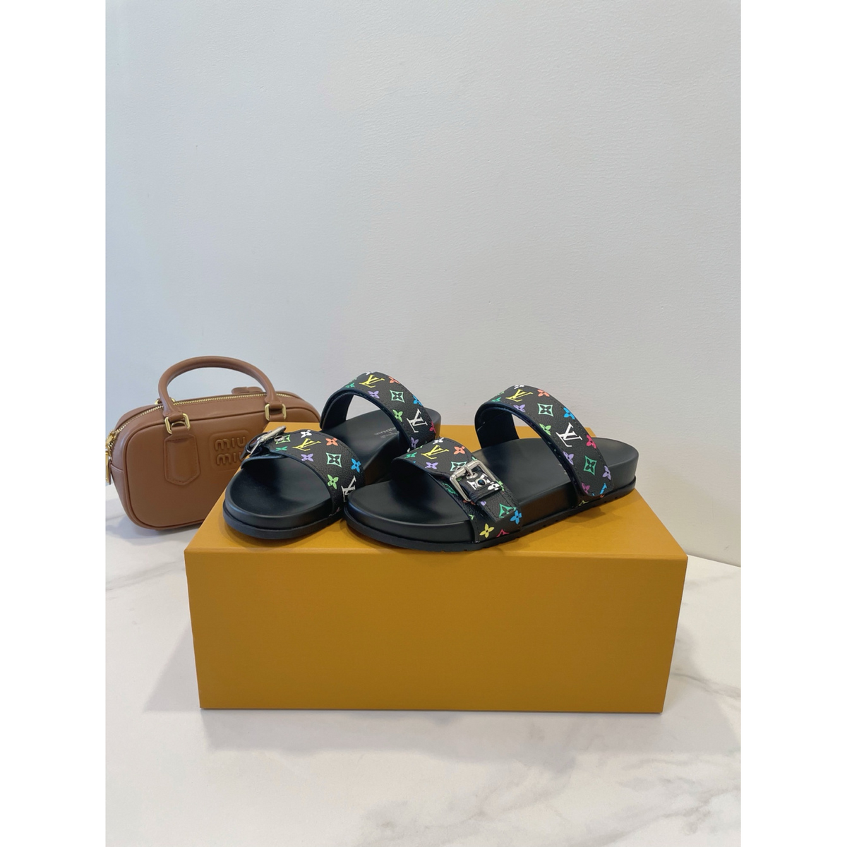 Sandália Louis Vuitton TM Mule Bom dia Preto