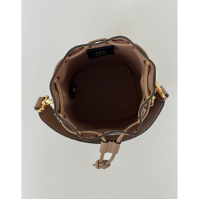 Bolsa Fendi Mon Tresor Tissu Marrom 14x12x18cm
