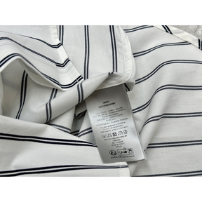 Camisa Social Listrada Dior COUTURE Branca/Preta