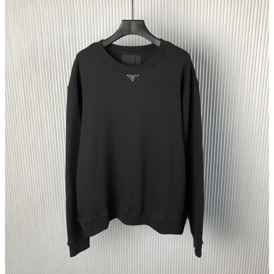 Moletom Prada com Logo Triangular Preta