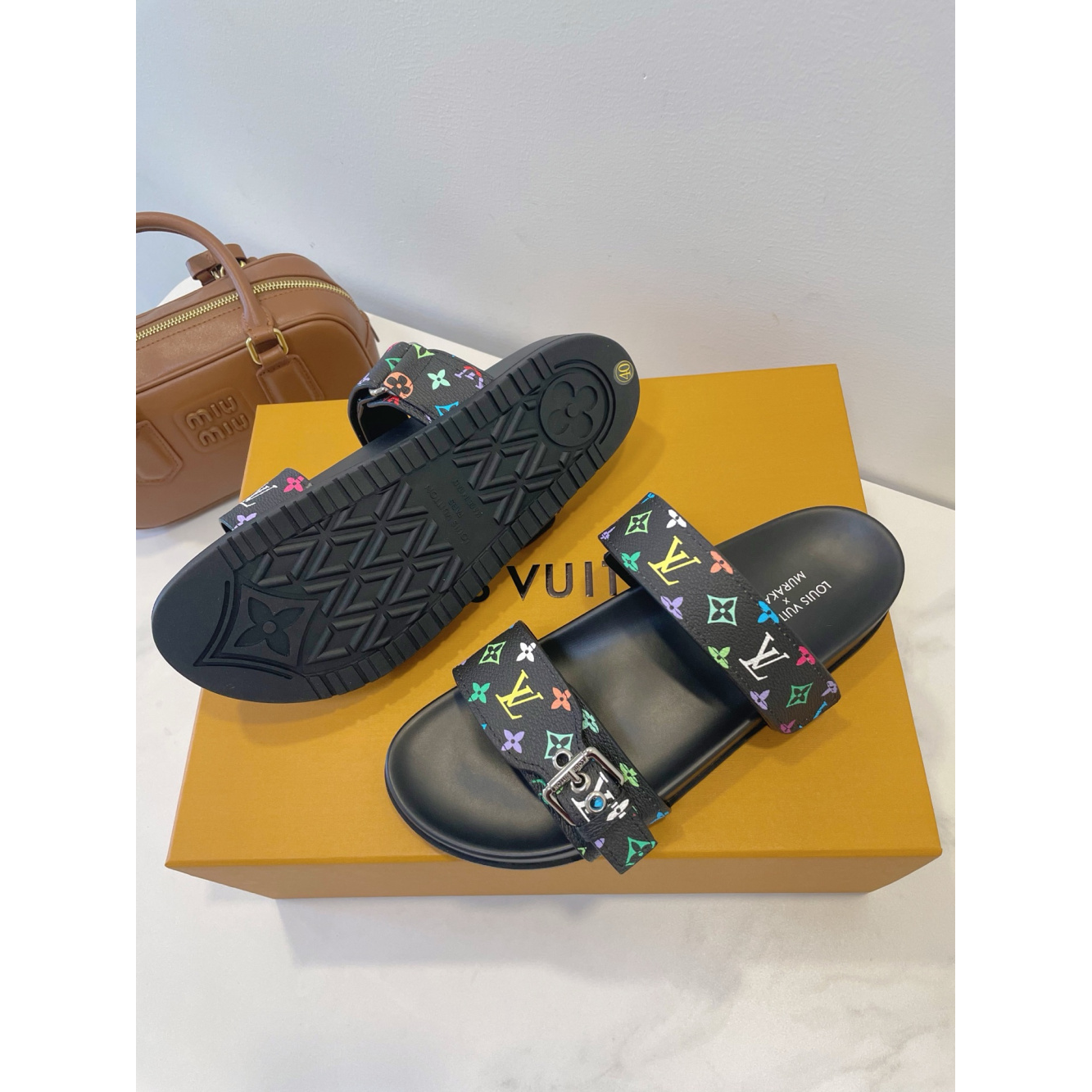 Sandália Louis Vuitton TM Mule Bom dia Preto
