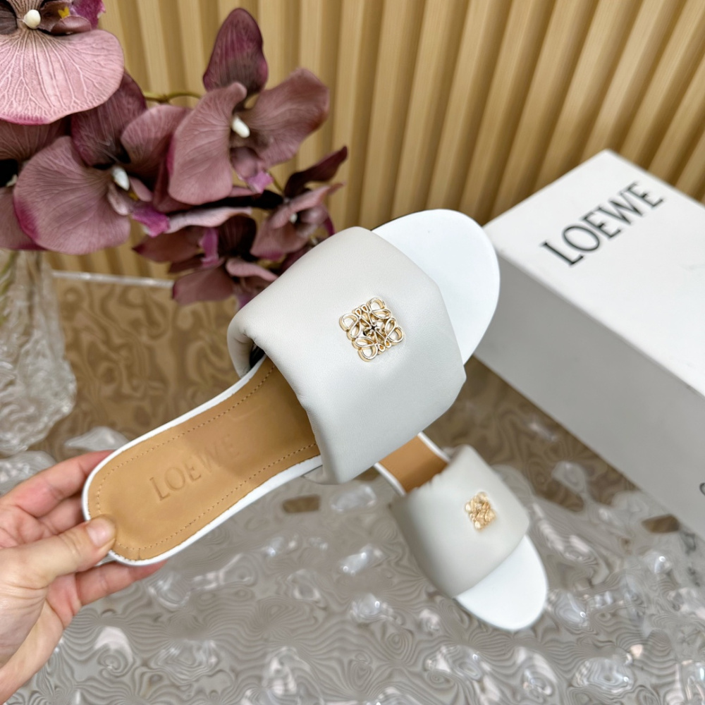 Sandália Loewe Anagram Padded Branco