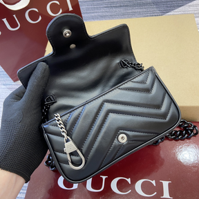 Bolsa Gucci GG Marmont super mini 16.5x10x4.5cm (quatro cores) Logo GG acompanha cor do Couro