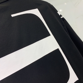 Camisa Valentino em algodão VLTN Logo Vertical com estrela Preta