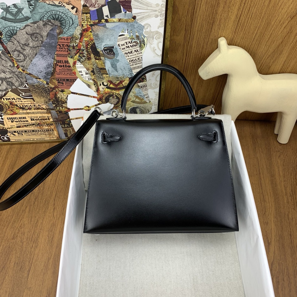 Bolsa Hermès Mini Kelly Ferragem Prata 25x19x9cm (2 cores)