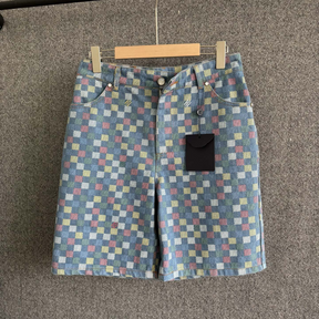 Bermuda com Cambraia Damier Louis Vuitton LV