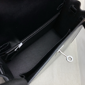 Bolsa Hermès Mini Kelly Ferragem Prata 25x19x9cm (2 cores)