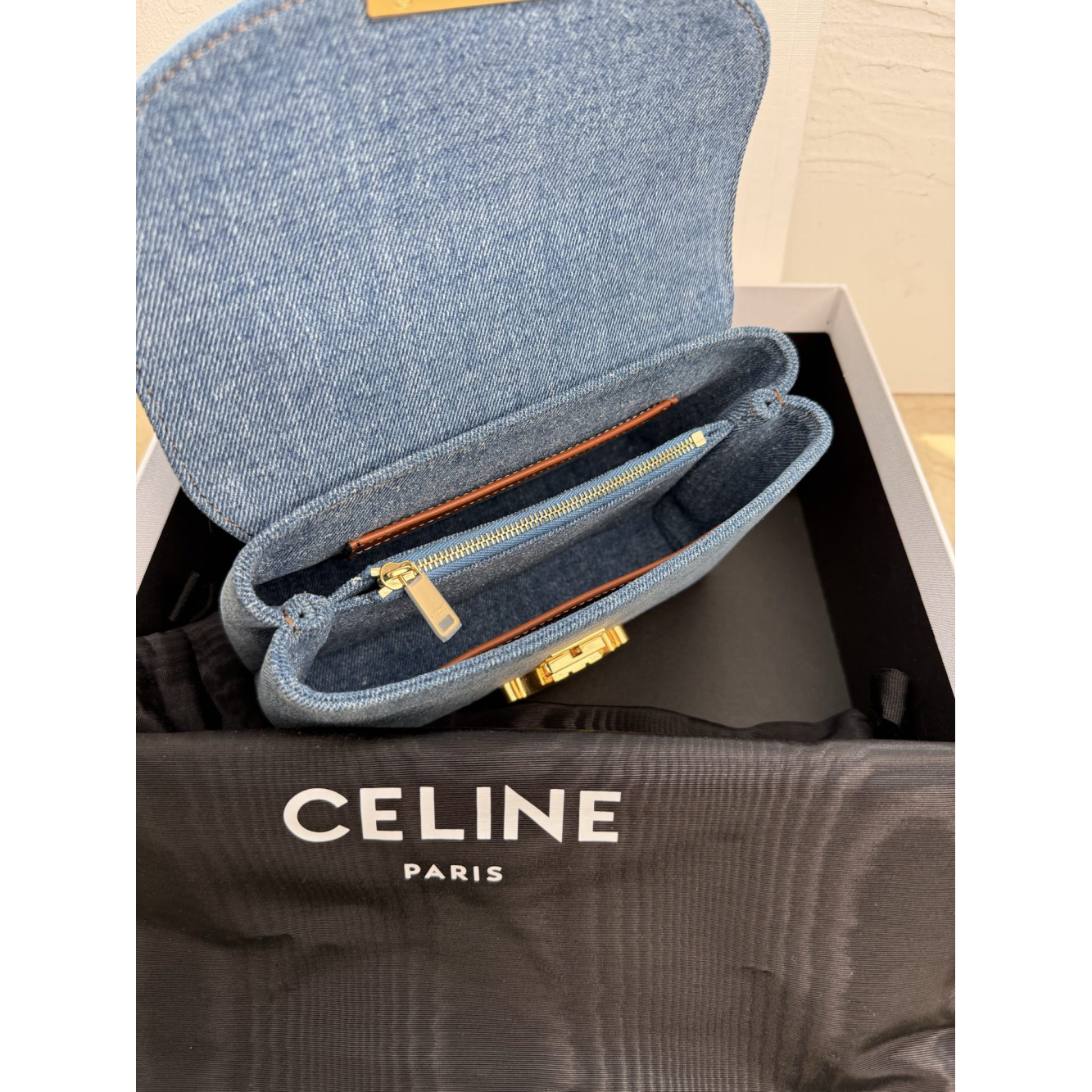 Bolsa Celine Nino Teen em Denim 20.5x13x8cm