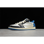 FRAGMENT DESIGN X TRAVIS SCOTT X AIR JORDAN 1 RETRO LOW WHITE/BLUE/BLACK