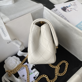 Bolsa Chanel Flap Branca 14.5X23.5X7CM