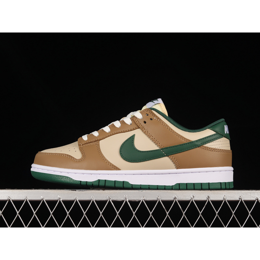 DUNK LOW RATTAN BROWN/CANYON GREEN/SAIL/WHITE/DEEP DRIFTWOOD BROWN