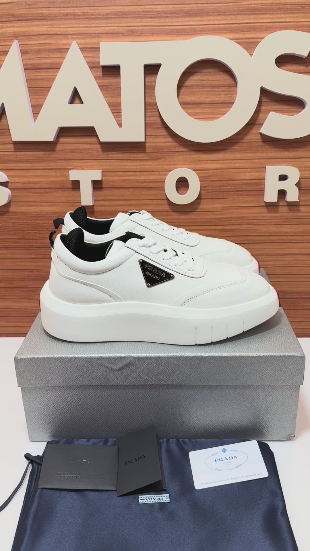 Prada Tênis Branco platform